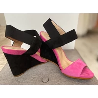 SOLO FEMME PINK FEKETE SZANDÁL