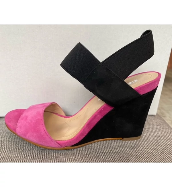 SOLO FEMME PINK FEKETE SZANDÁL