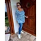 FASHION BY NONO LIZA KÖTÖTT TUNIKA KÉK